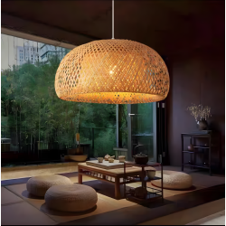 Straw Chandelier Large